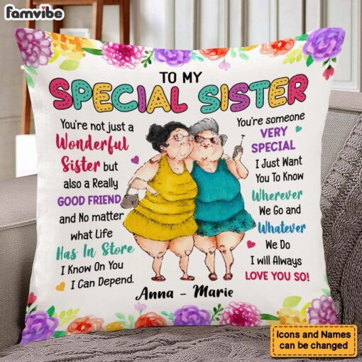 Personalized Gifts For Sisters Old Friends Pillow