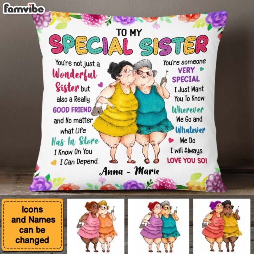 Personalized Gifts For Sisters Old Friends Pillow