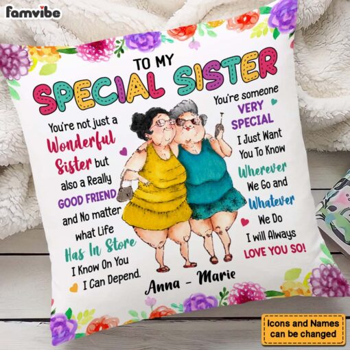 Personalized Gifts For Sisters Old Friends Pillow