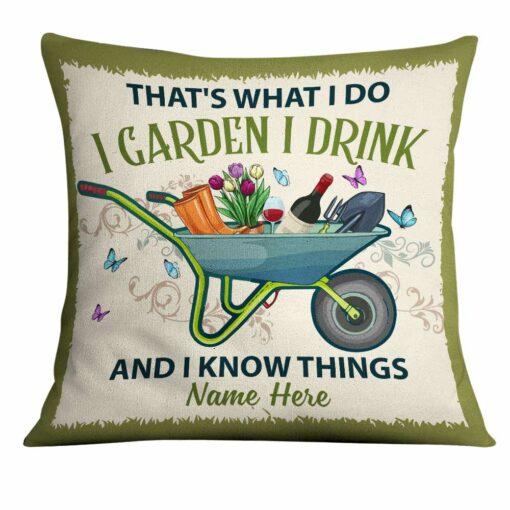 Personalized Girl Who Love Gardening Pillow