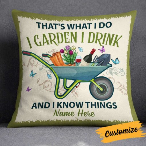 Personalized Girl Who Love Gardening Pillow