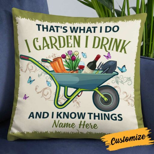 Personalized Girl Who Love Gardening Pillow