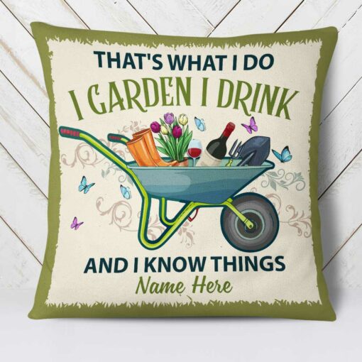 Personalized Girl Who Love Gardening Pillow