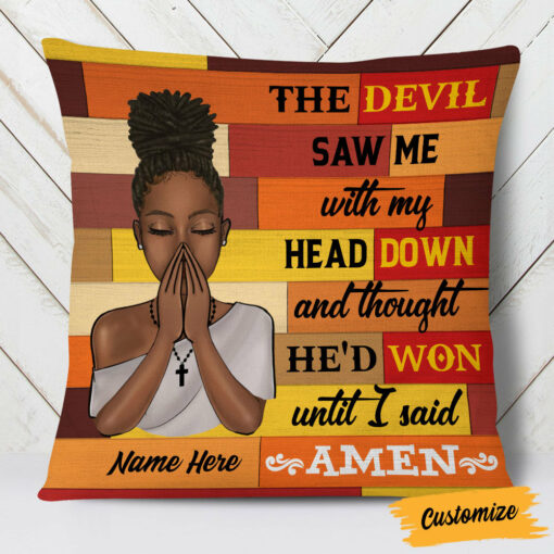 Personalized God BWA Pray Pillow