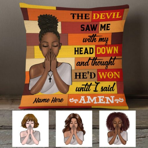 Personalized God BWA Pray Pillow