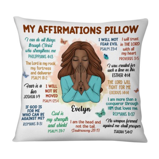 Personalized God My Affirmation Pillow