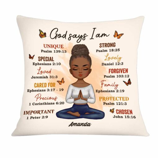 Personalized God Say I Am Pillow