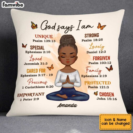 Personalized God Say I Am Pillow