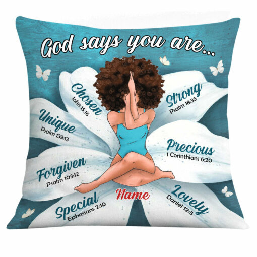 Personalized God Says BWA Pillow