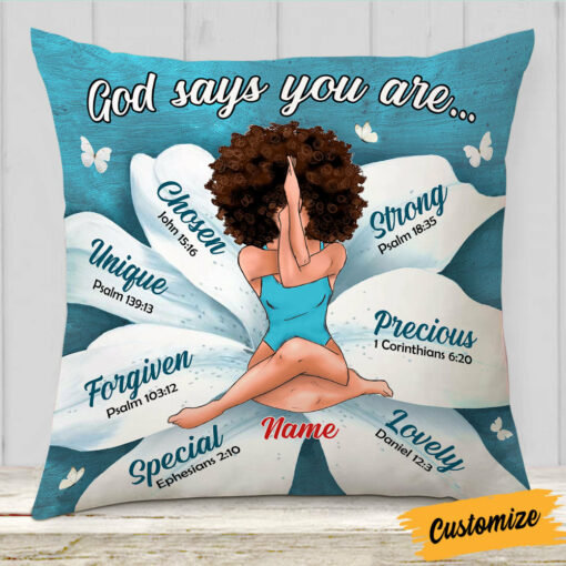 Personalized God Says BWA Pillow