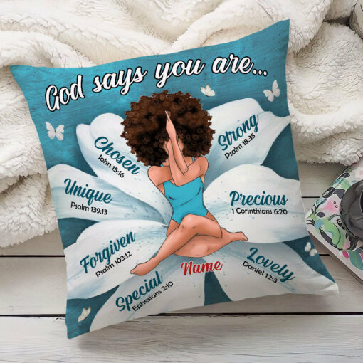 Personalized God Says BWA Pillow