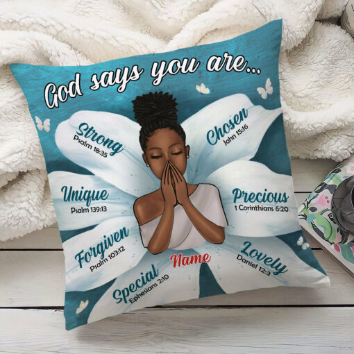 Personalized God Says Daughter Pillow