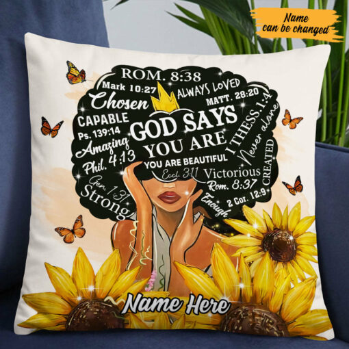 Personalized God Says You Are BWA Pillow