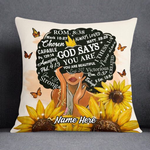 Personalized God Says You Are BWA Pillow