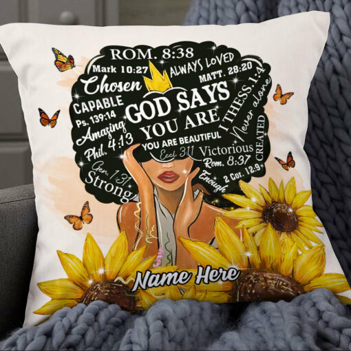 Personalized God Says You Are BWA Pillow