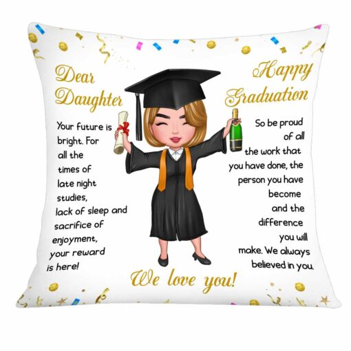 Personalized Graduation Daughter Son Pillow