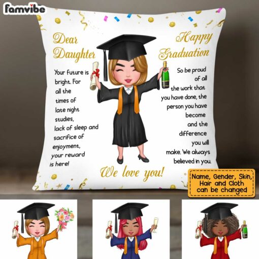 Personalized Graduation Daughter Son Pillow