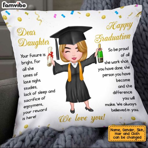 Personalized Graduation Daughter Son Pillow