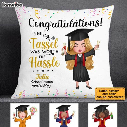 Personalized Graduation Girl Boy 2024 Pillow