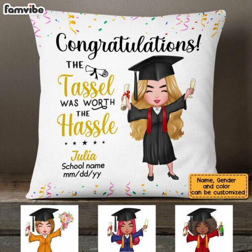 Personalized Graduation Girl Boy 2024 Pillow