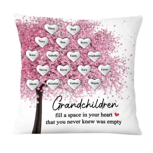 Personalized Grandchildren Fill A Space In My Heart Pillow