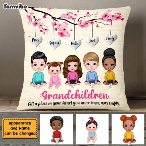 Personalized Grandchildren�Fill A Place In Your Heart To Grandma Pillow