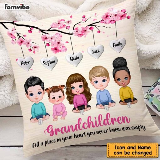 Personalized Grandchildren�Fill A Place In Your Heart To Grandma Pillow