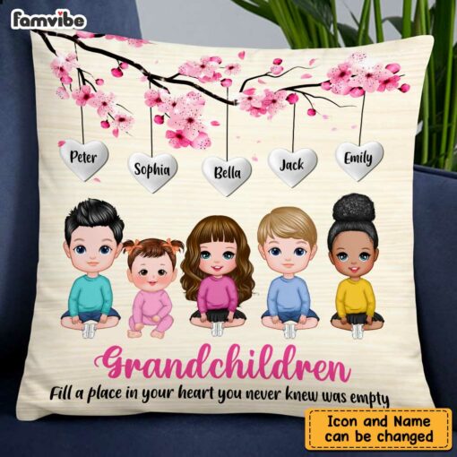 Personalized Grandchildren�Fill A Place In Your Heart To Grandma Pillow