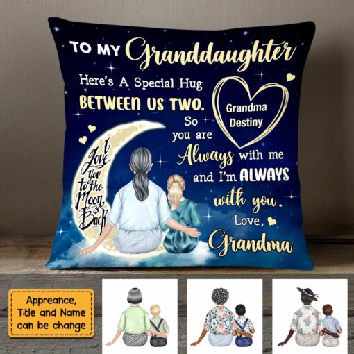 Personalized Granddaughter Always With You Hug Pillow