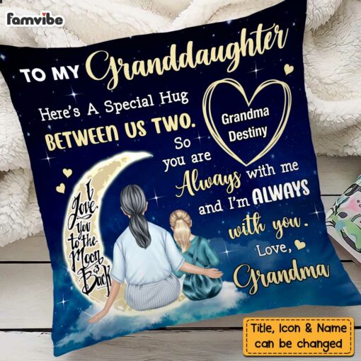 Personalized Granddaughter Always With You Hug Pillow