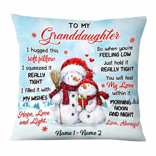 Personalized Granddaughter Christmas Pillow