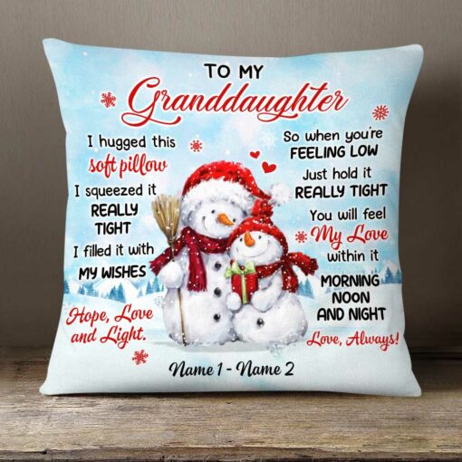 Personalized Granddaughter Christmas Pillow