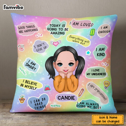 Personalized Granddaughter Daughter Kid Unicorn Pillow