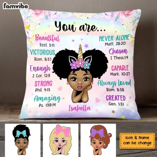 Personalized Granddaughter Daughter Kid Unicorn You Are Pillow