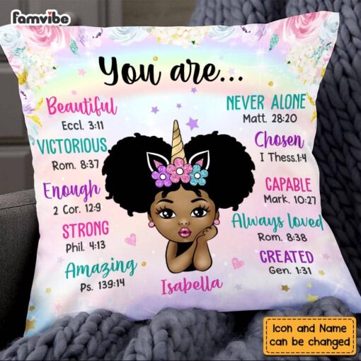 Personalized Granddaughter Daughter Kid Unicorn You Are Pillow