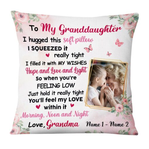 Personalized Granddaughter Daughter Photo Pillow