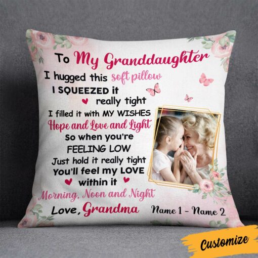 Personalized Granddaughter Daughter Photo Pillow