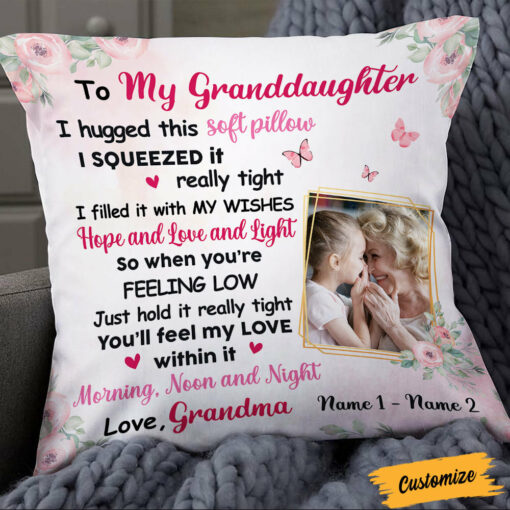 Personalized Granddaughter Daughter Photo Pillow