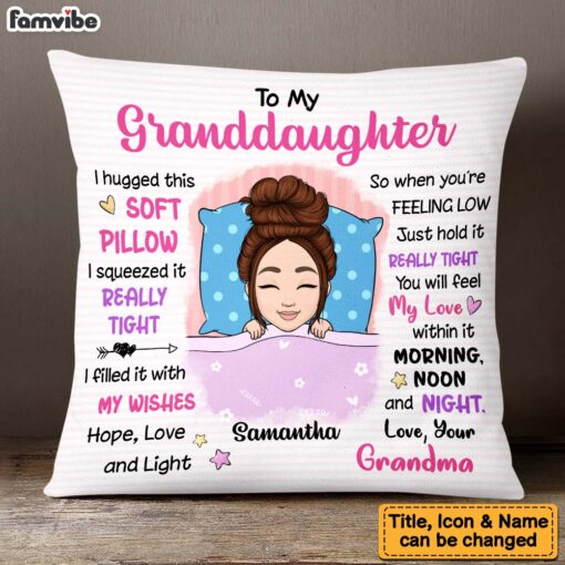 Personalized Granddaughter From Grandma I Hugged This Pillow