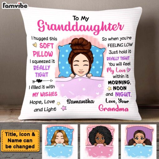 Personalized Granddaughter From Grandma I Hugged This Pillow