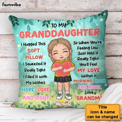 Personalized Granddaughter Gift To My Granddaughter Garden Theme Pillow