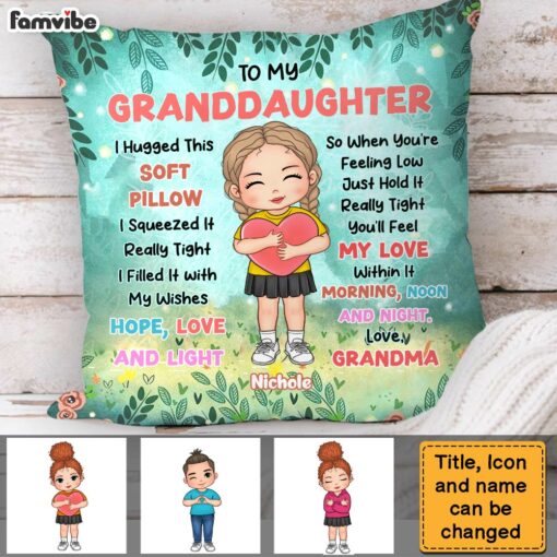 Personalized Granddaughter Gift To My Granddaughter Garden Theme Pillow