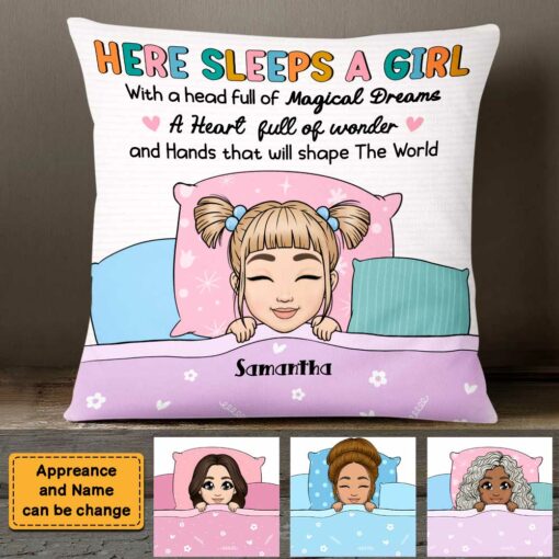 Personalized Granddaughter Here Sleeps A Girl Pillow