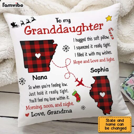 Personalized Granddaughter Hug This Pillow