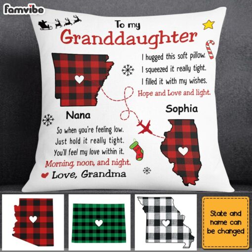 Personalized Granddaughter Hug This Pillow