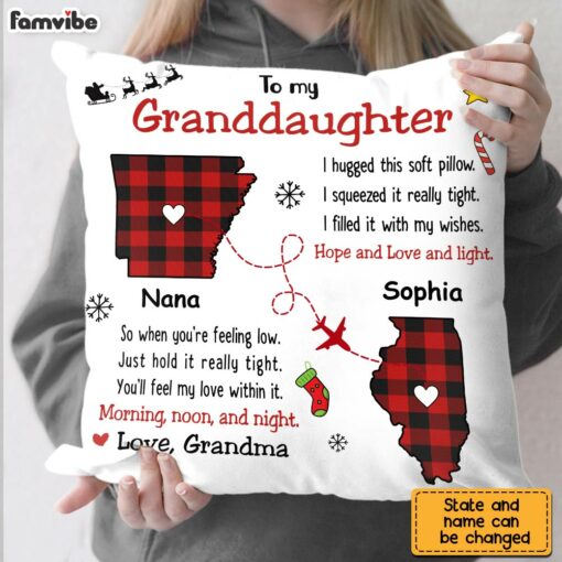 Personalized Granddaughter Hug This Pillow