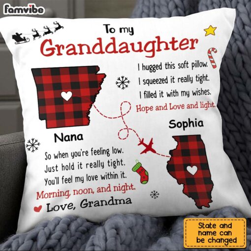 Personalized Granddaughter Hug This Pillow