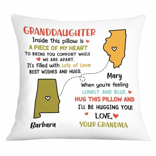 Personalized Granddaughter Long Distance Hug This Pillow