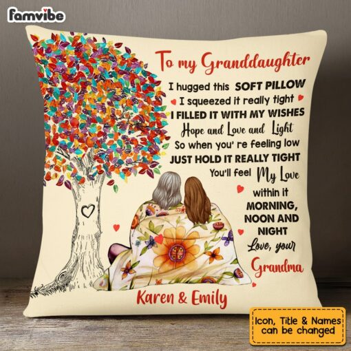 Personalized Granddaughter Love Tree Pillow