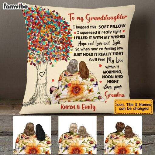 Personalized Granddaughter Love Tree Pillow